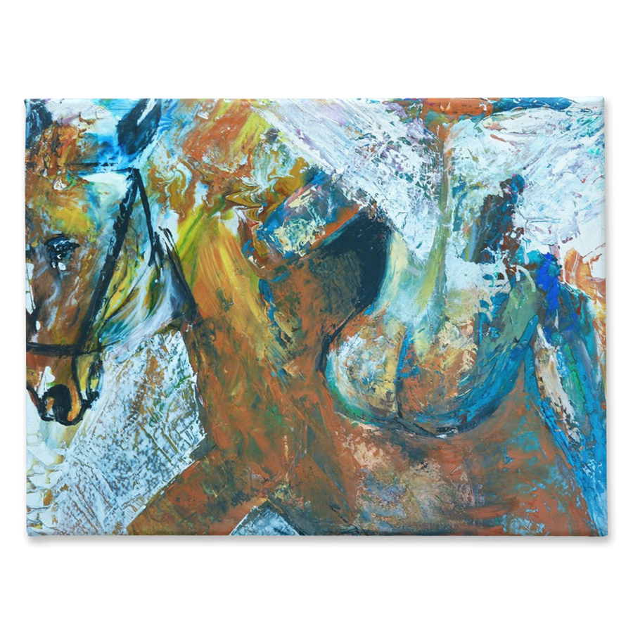 THE HORSE FAIRY Traditional Stretched Canvas Print