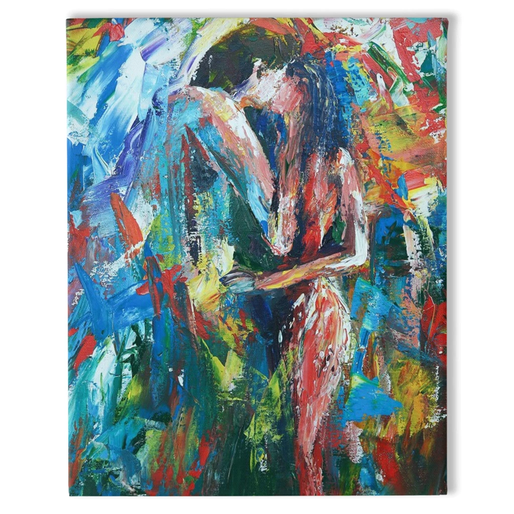 ADAM & EVE Traditional Stretched Canvas Print