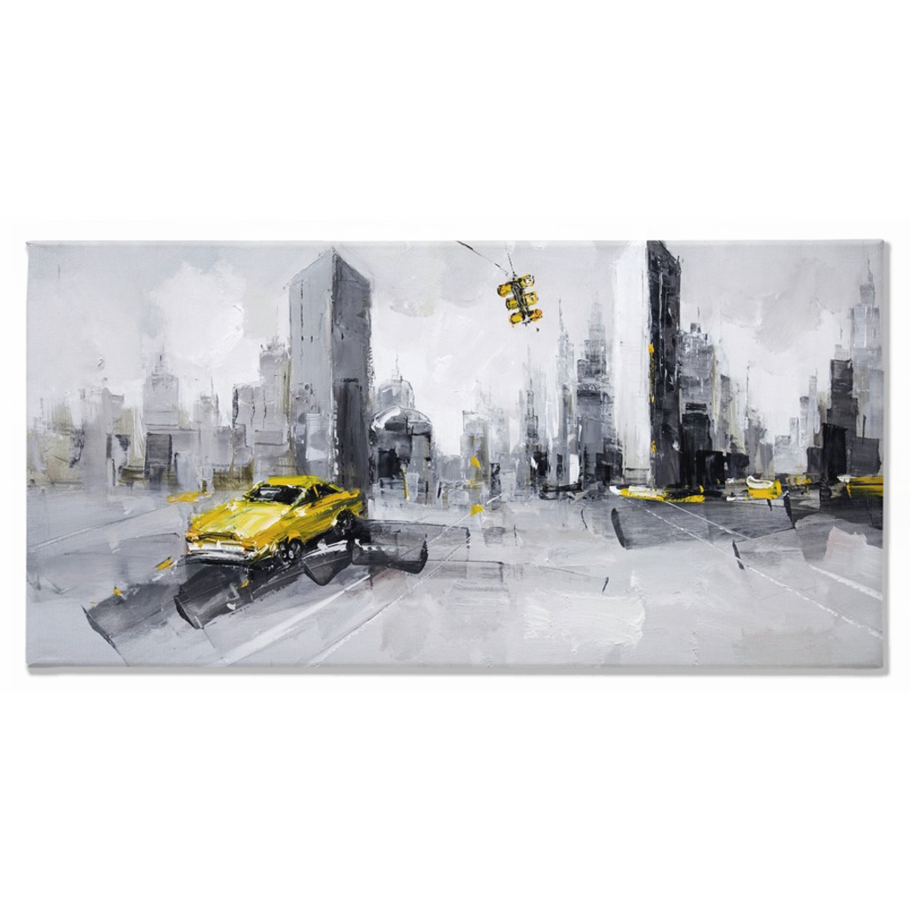 CITY LIFE Traditional Stretched Canvas Print