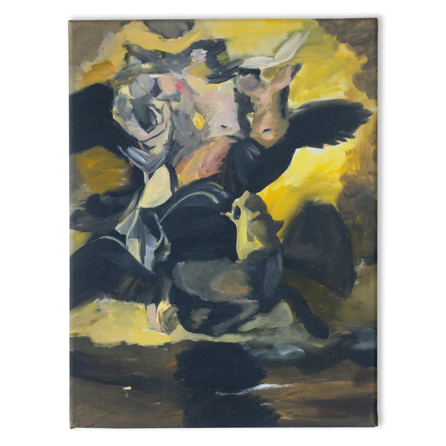 THE GOLDEN ABYSS Traditional Stretched Canvas Print