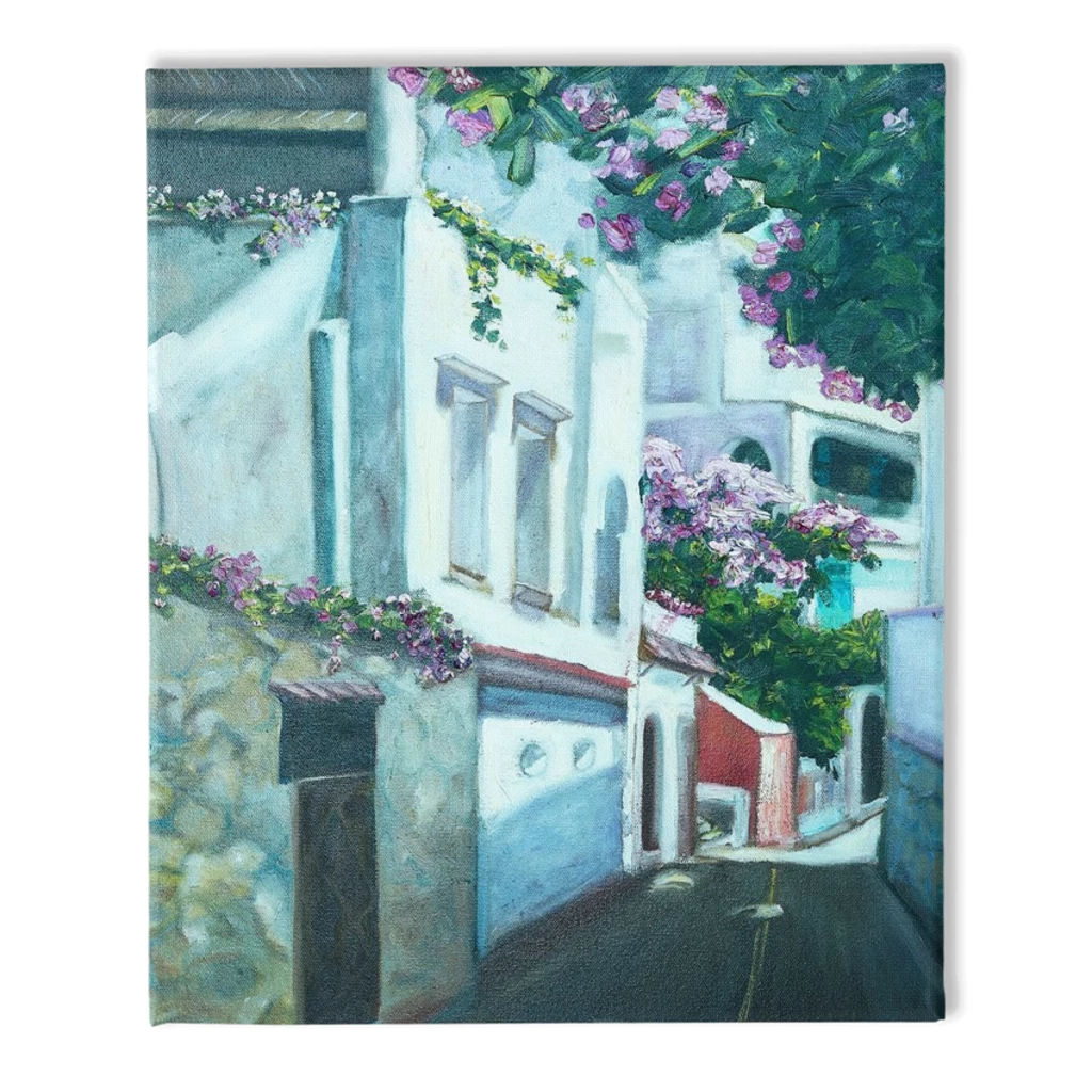 STROLLING THROUGH CAPRI Traditional Stretched Canvas Print